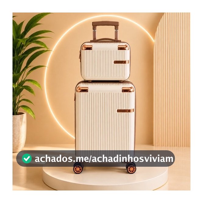Conjunto Mala De Viagem 10KG E Frasqueira Cadeado TSA Roda Dupla 360° PROMOÇÃO