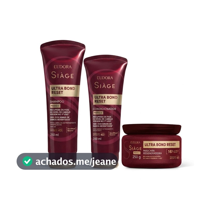 Combo Siàge Ultra Bond Reset (3 itens)