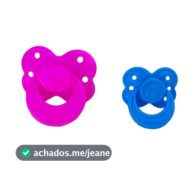Chupeta Plastico Bebe reborn Boneca Boneco Brinquedo 5 Azul 5 Rosa Criança Infantil Bico Palito