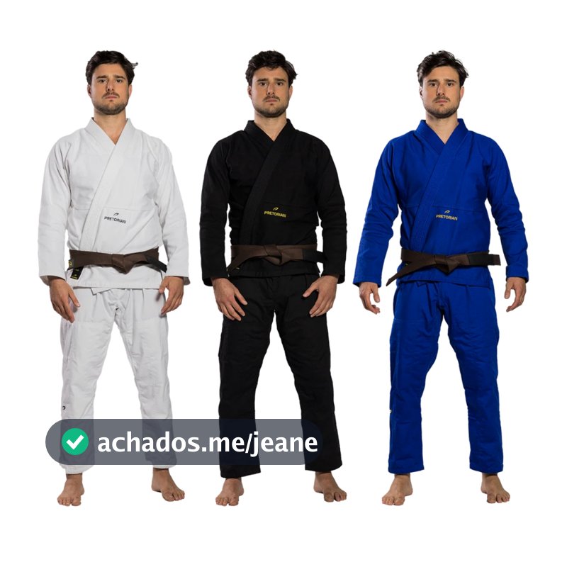 Kimono Adulto Jiu-Jitsu / Judo / Artes Marciais Ultra profissional Fight for Good Pretorian 350gr
