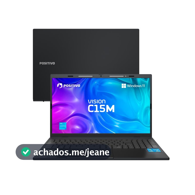 Notebook Positivo Vision C15M Intel Celeron N4500 8GB RAM 128GB eMMC 15,6'' Full HD W11 Minitela e Tecla Copilot Cinza -
