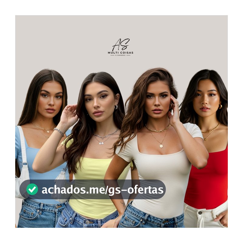 Kit 4 Blusinha Baby Look - Casual Dia a Dia Elegante Básica Lisa Moderna Tendência Influencer