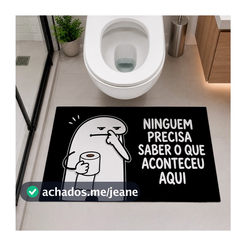 Tapete de Banheiro Antiderrapante Engraçado 60x40