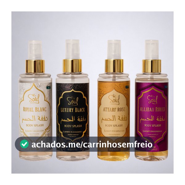 Kit 4 Body Splash Árabe Soul 200ml Feminino Alta Fixação Dia e Noite