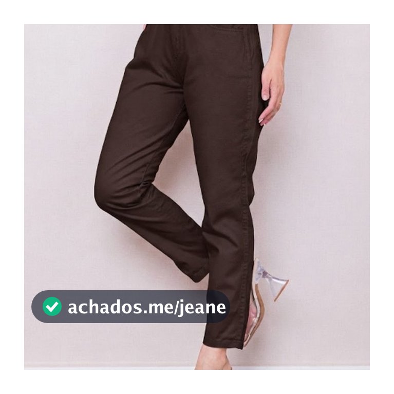 Calça Mom colorido Jeans Feminina Barrinha Dobrada Cintura Alta Sem Lycra