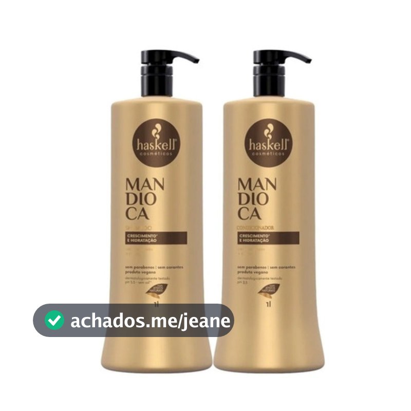 Kit Haskell Mandioca Shampoo + Condicionador 1L