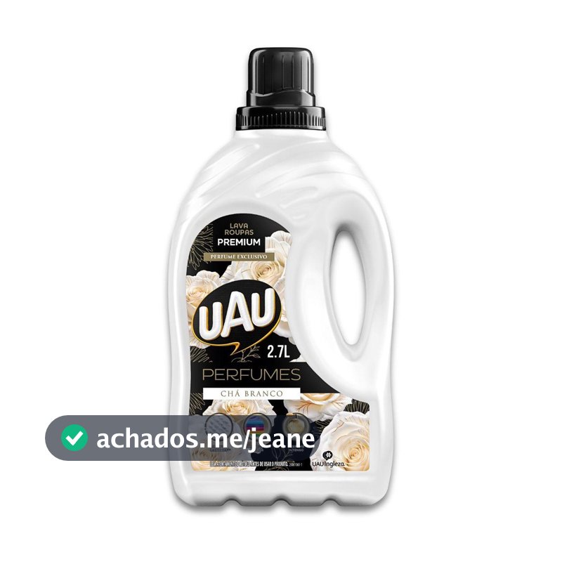 Lava  Roupas Líquido 2,7L UAU Perfume Chá Branco