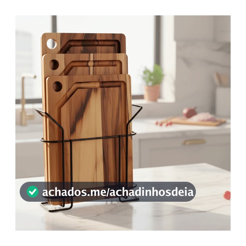 Kit 3 Tábuas para Corte de Carnes Legumes com Suporte Para Dia a Dia Pratico e Compacto - Stolf