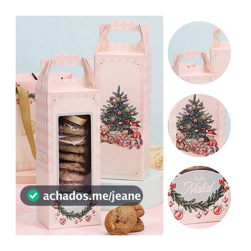 10 CAIXA PARA PRESENTE NATAL 8X6,5X20CM DOCE NATAL 5243 ( JANGO NATAL 2025 )