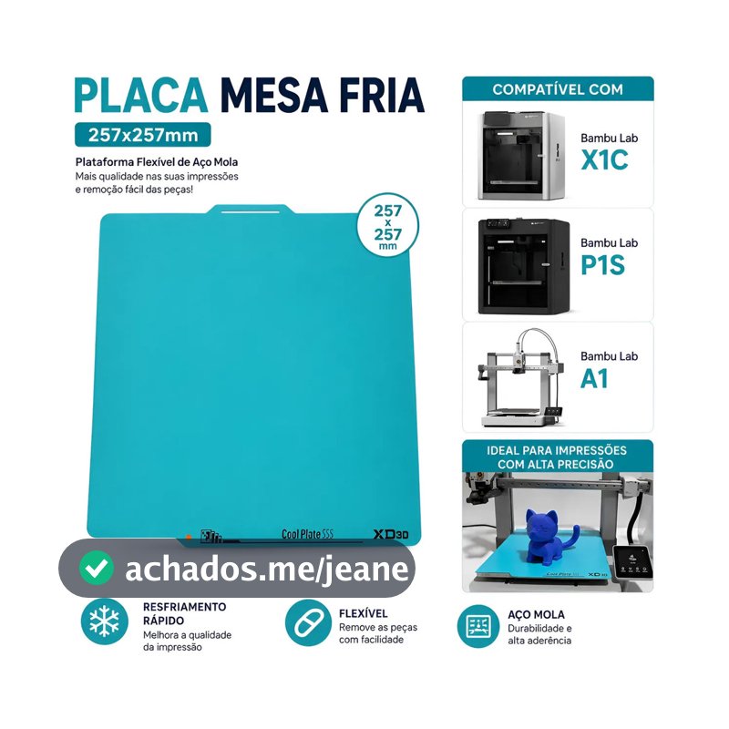 Placa Mesa Fria Xd3d Cool Plate Bambu Lab P1p P1s X1c A1