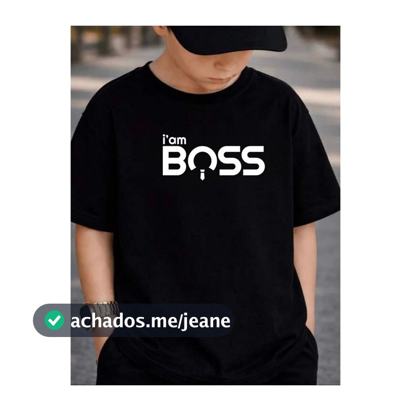 Camiseta Infantil Para Meninos Eu sou o Chefe Camisa 100% Algodão Streetwear