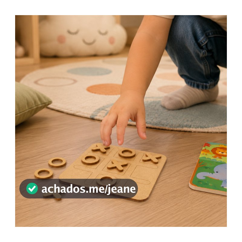 Jogo Da Velha Com Tabuleiro Brinquedo Presente Lembrancinha Em MDF Cru Kit 10 30 50