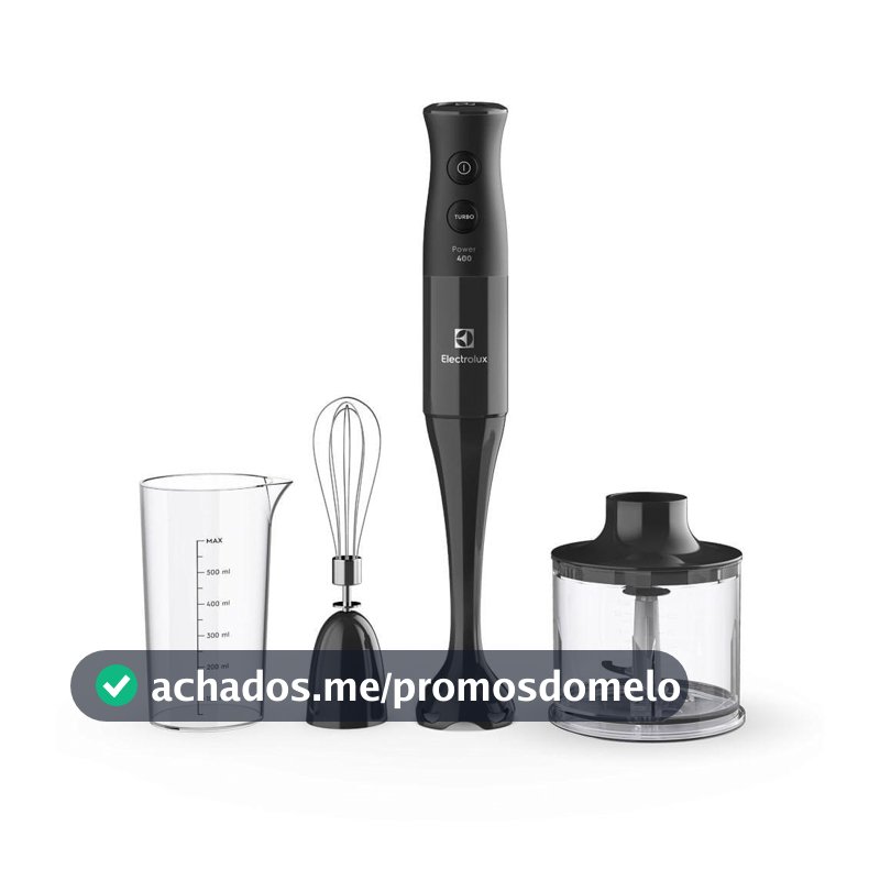 Mixer 3 em 1 Electrolux Preto 400W com Tecnologia TruFlow (EIB10)