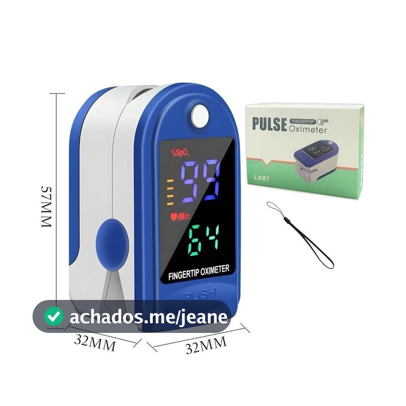 Oxímetro de Dedo de Pulso Digital Batimento Cardíaco Monitor de Frequência