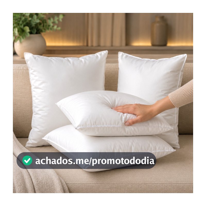 Kit 4 Almofadas Sofá Enchimento de Espuma Refil Almofada Espuma 45x45cm