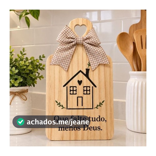 Tábua em pinus decorativa Home.