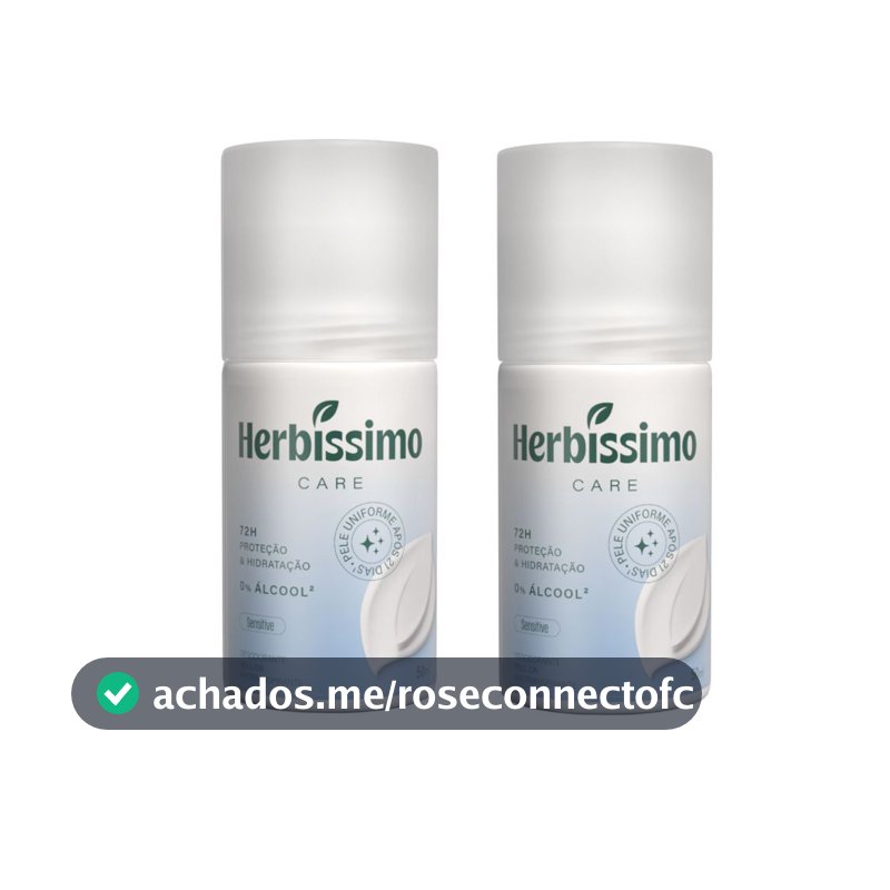 Kit Desodorante Roll-On Antitranspirante Herbíssimo Care Sensitive 50ml (2 unidades)