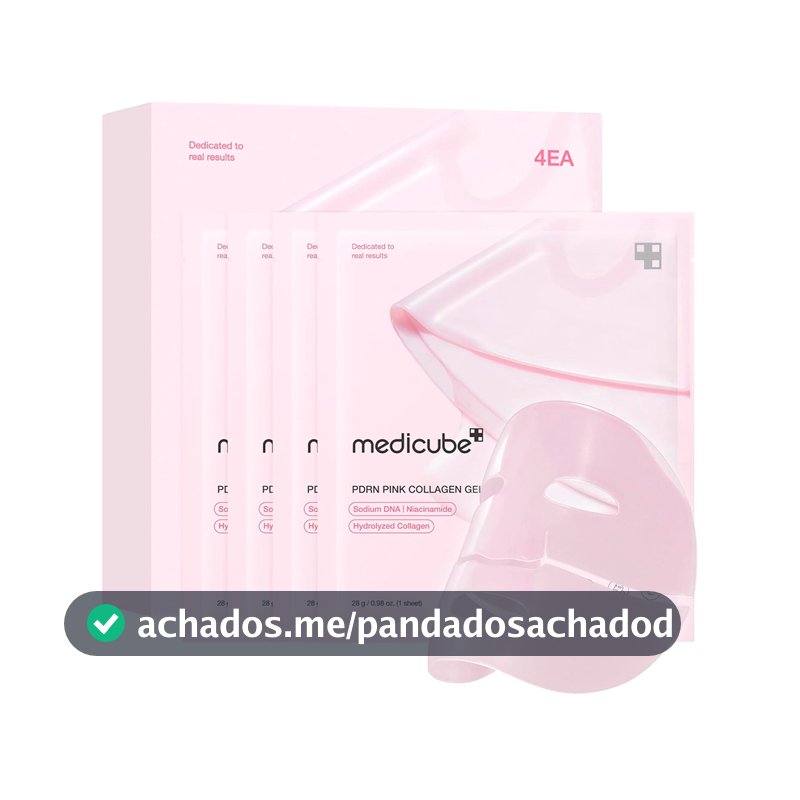 Máscara Colágeno Medicube PDRN Rosa Hidratante Coreana 4un