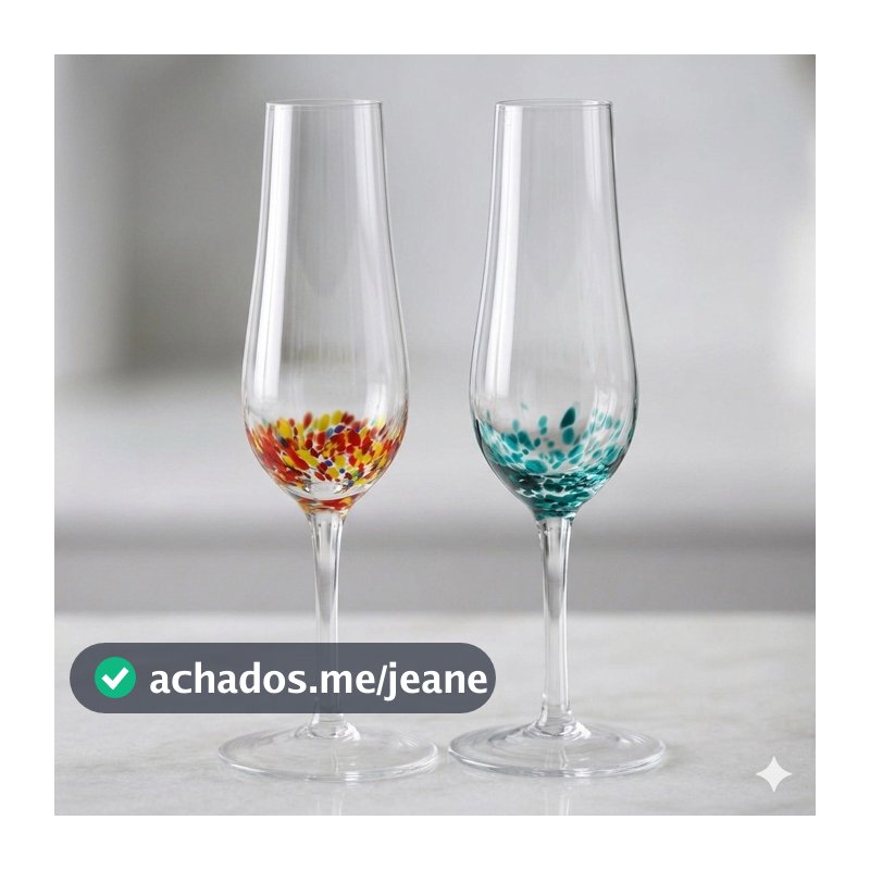 Jogo de 2 Taças para Champanhe em Vidro 200ml Fracalanza