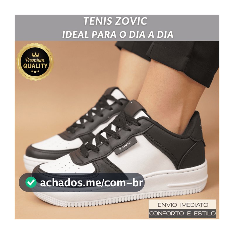 QUEIMA DE ESTOQUE: Tênis Casual Feminino Preto 34 Ao 43Casual Masculino e Feminino Unissex