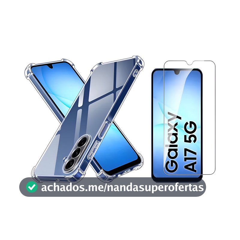 Capa Capinha Anti Impacto Para Galaxy A17 + Película 3D Vidro Temperado