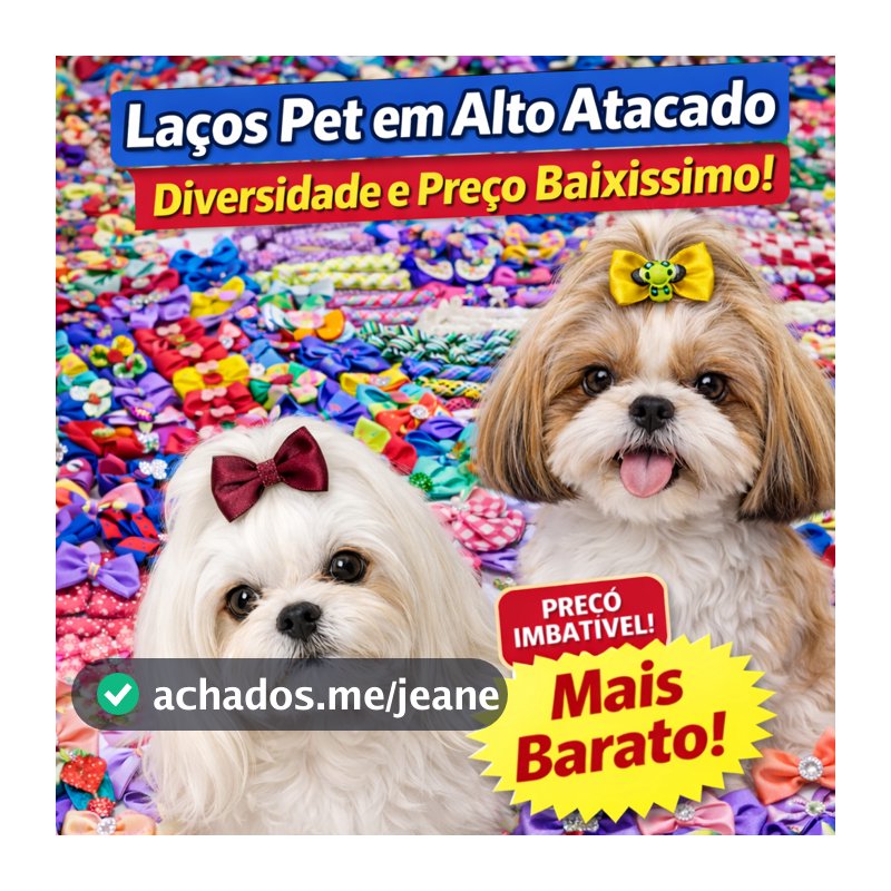 500, 300 ou 200 Laços Pet Atacado Lacinhos Pet Atacado Lacinhos para Cachorro Acessórios Pet