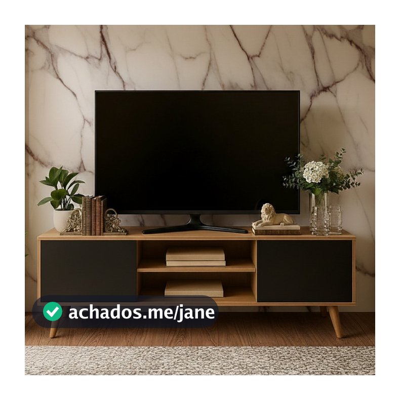 QUEIMA DE ESTOQUE - Buffet Aparador Para Sala Com 2 Portas Rack Para Tv 50 Polegadas