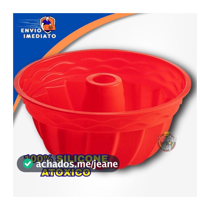 Forma de Silicone Vulcão Assadeira Antiaderente 21,5cmx8,5cm Para Assar Bolos Pães Pudim Confeitaria Criativa