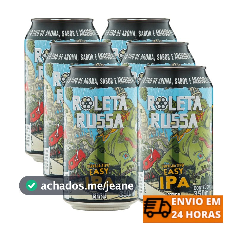Kit 06 Cervejas Roleta Russa Easy IPA 350ml