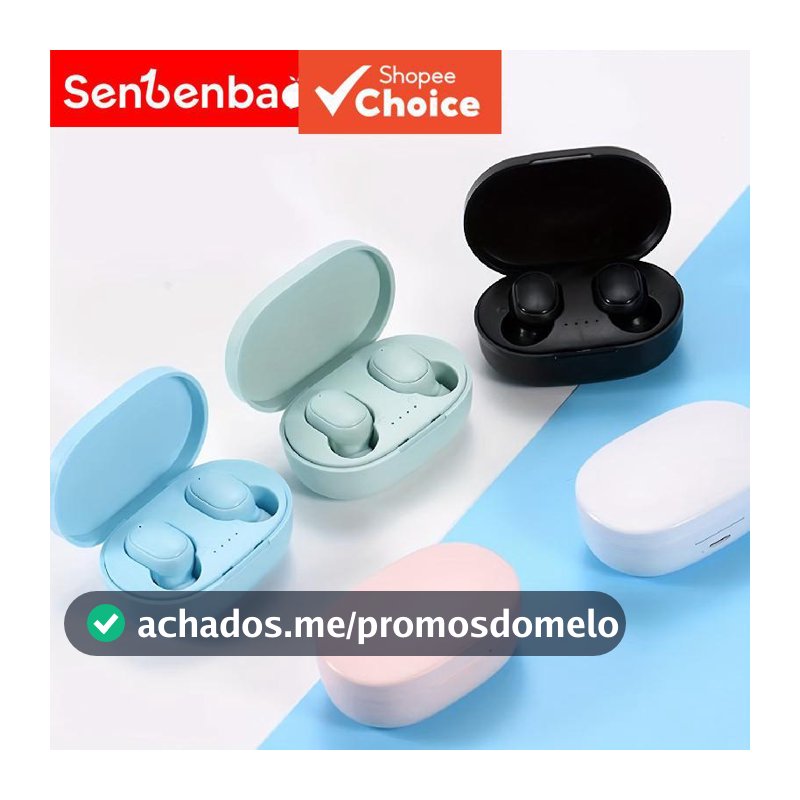 Fones de Ouvido SenBenBao A6s TWS, Fones Intra-Auriculares Bluetooth sem Fio, Cancelamento de Ruído Ativo e Microfone
