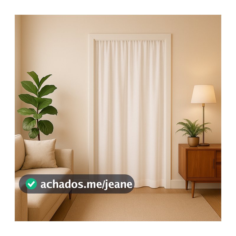 Cortina para Porta Elegance 1,40 x 2,10 - Ideal para Quarto, Sala, Cozinha e Separação de Ambientes