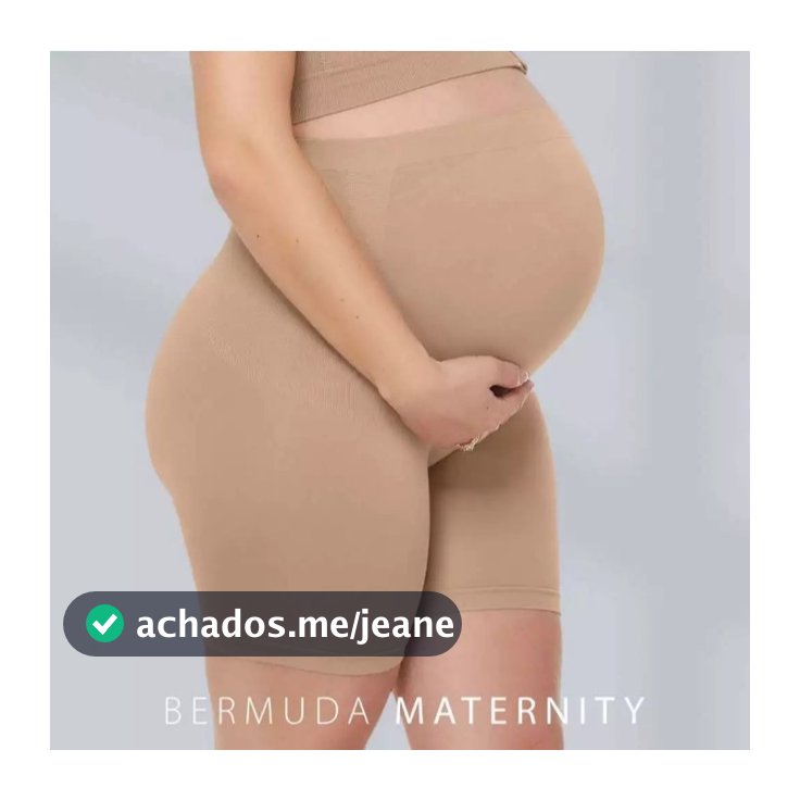 KIT 2 Bermuda Modeladora para Gestante Maternidade i Lingerie Gravida