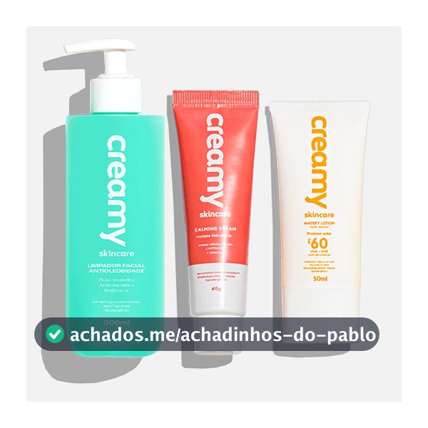 Kit Antioleosidade - Limpador Facial, Gel Creme Hidratante Facial Calming Cream, Protetor Solar FPS 60