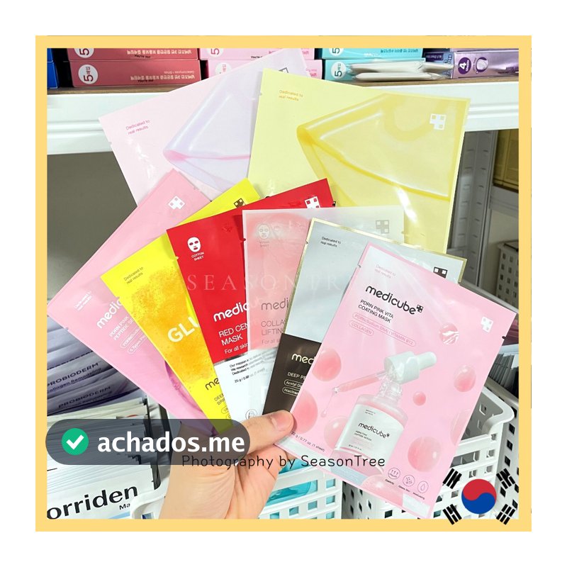 [Medicube] Coleção De Folhas De Máscara Facial Premium/Colágeno , PDRN , Vitamina C , Peptídeo , Centella Vermelha/Soluç