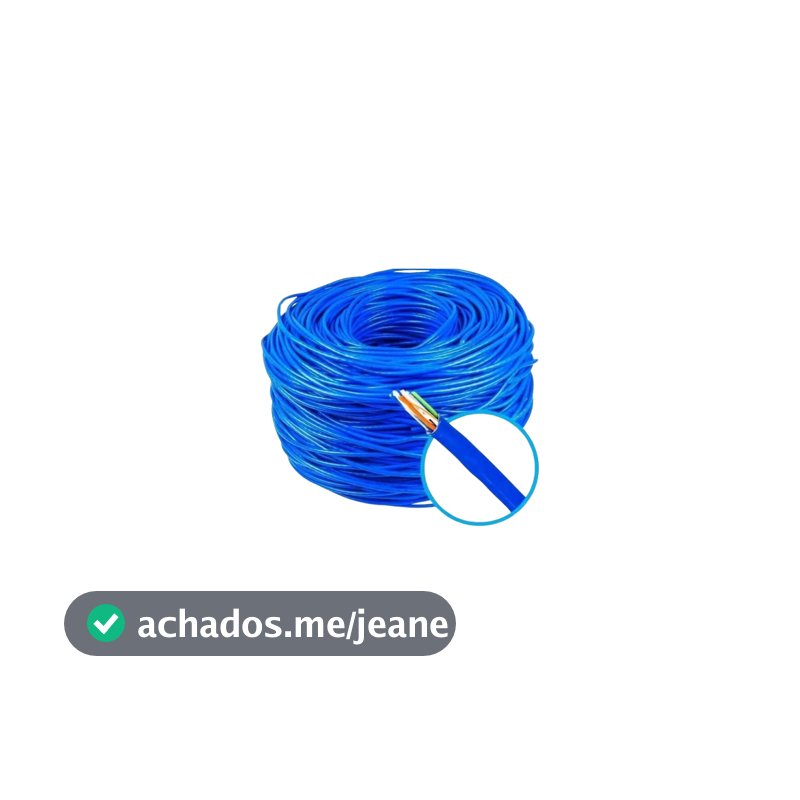 Rolo Cabo De Rede Rj45 Cat5 Cftv Azul - 100m
