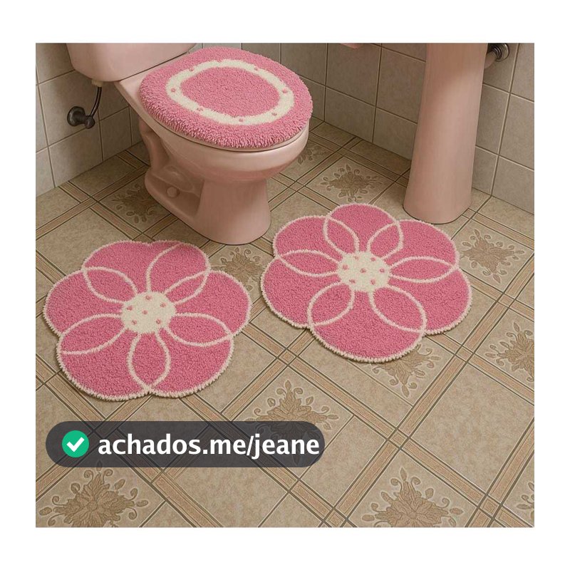 Jogo de Tapete banheiro  fru fru vários formatos e Cores 3 peças banheiro/quarto PROMOÇÃO
