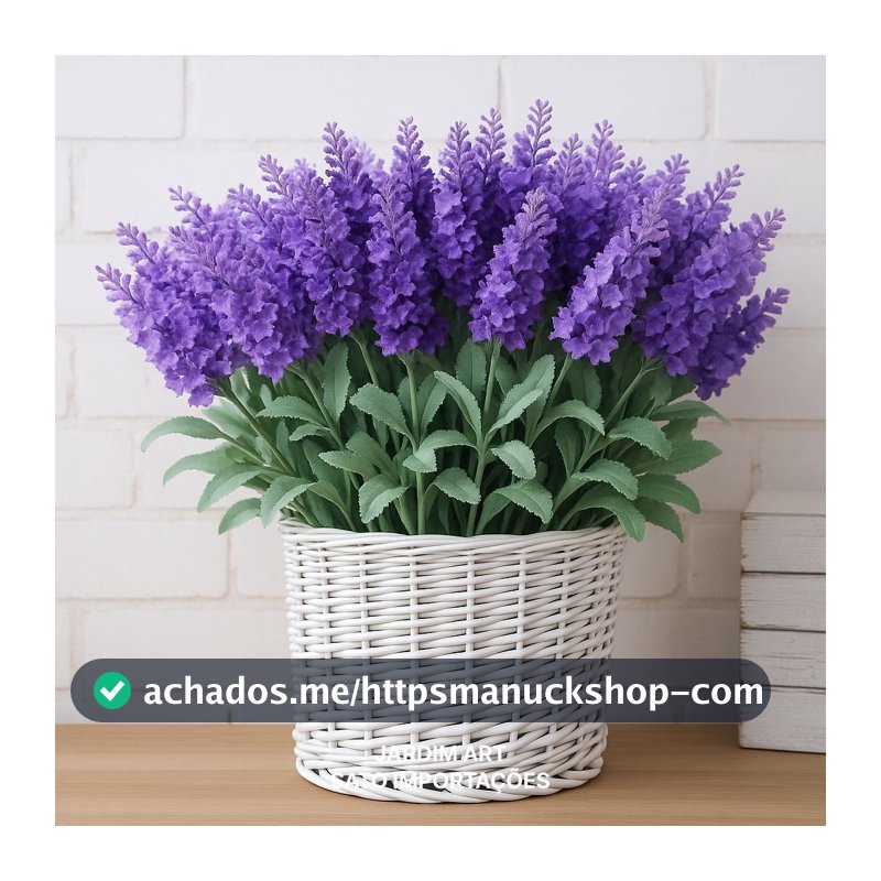 Decoração com 6 Buquês Lavanda Artificial Roxa