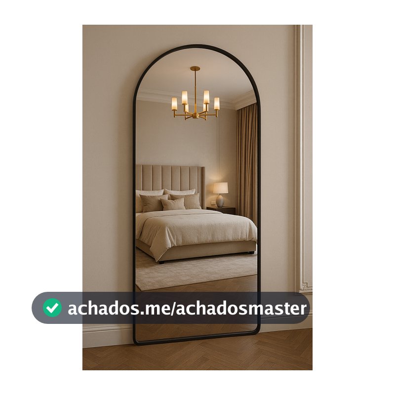 Espelho Janela E13 Moldura Em Alumínio 170cm x 70cm Grande Corpo Inteiro
