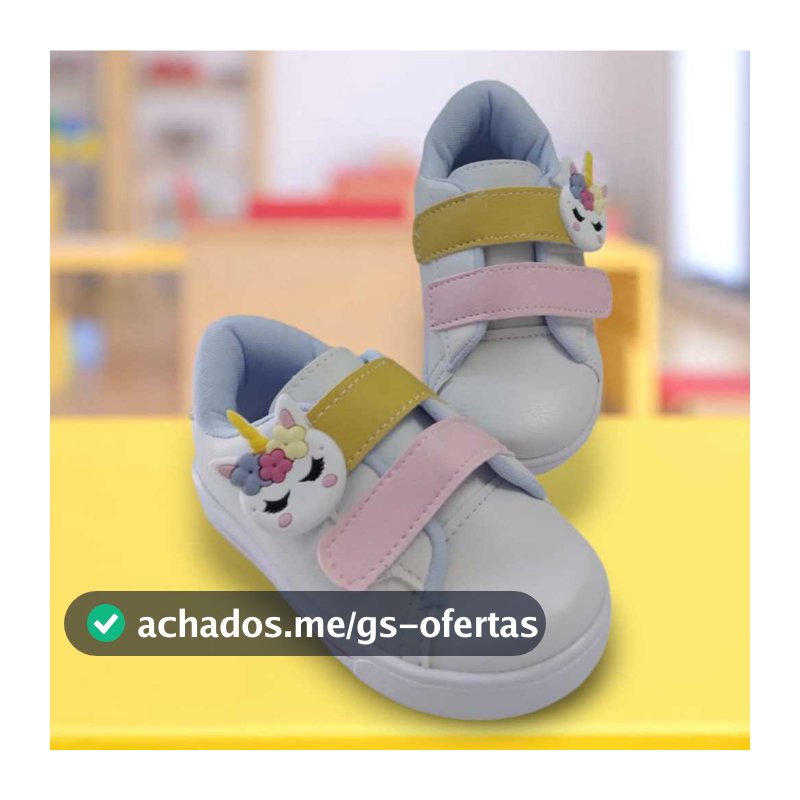 Tênis Infantil Casual Menina Unicórnio Lançamento 2023
