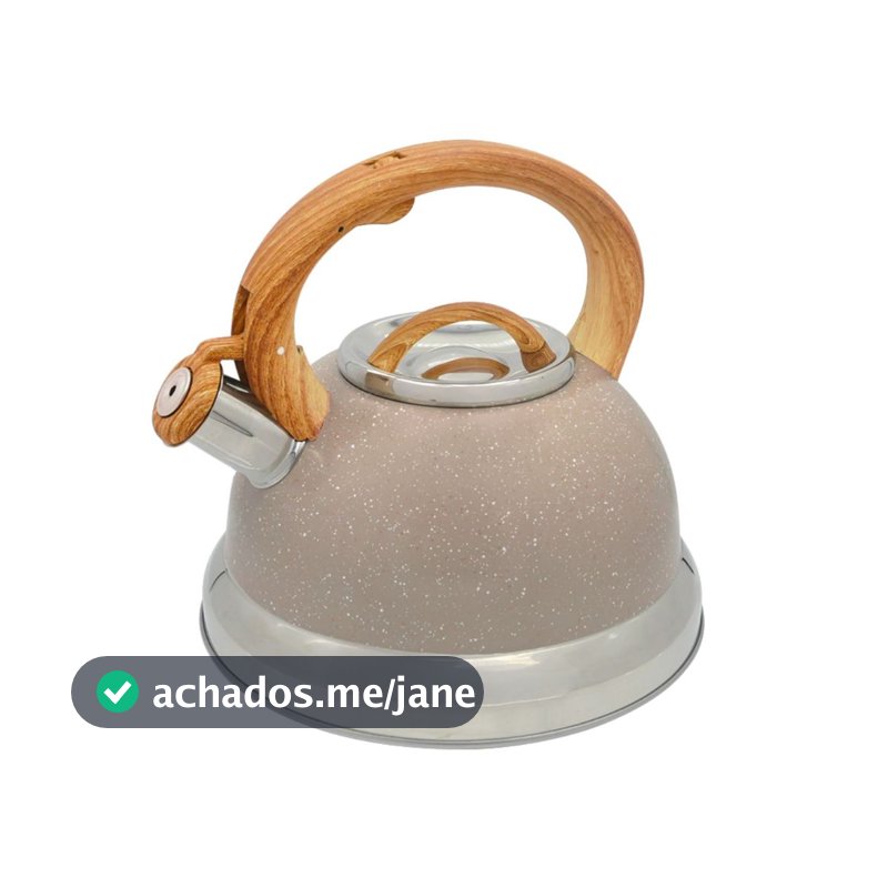 Chaleira Brinox Com Indução e Apito 2,7 L - Linha Roma - Cor Areia