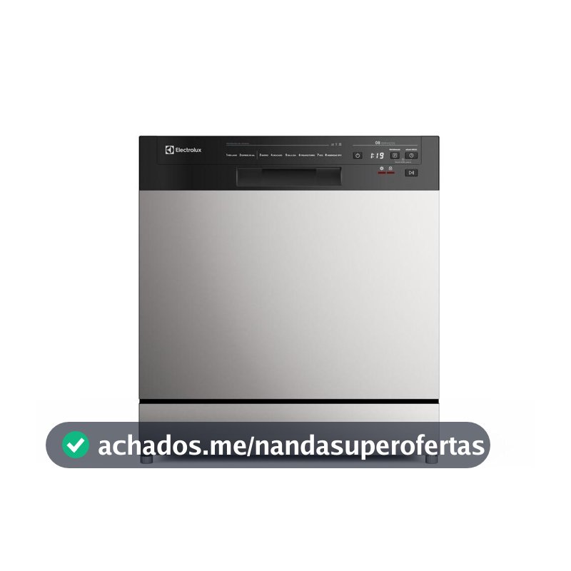 Lava-Louça Electrolux 8 Serviços Inox com Programa Lava & Seca 50 min (LS08E)