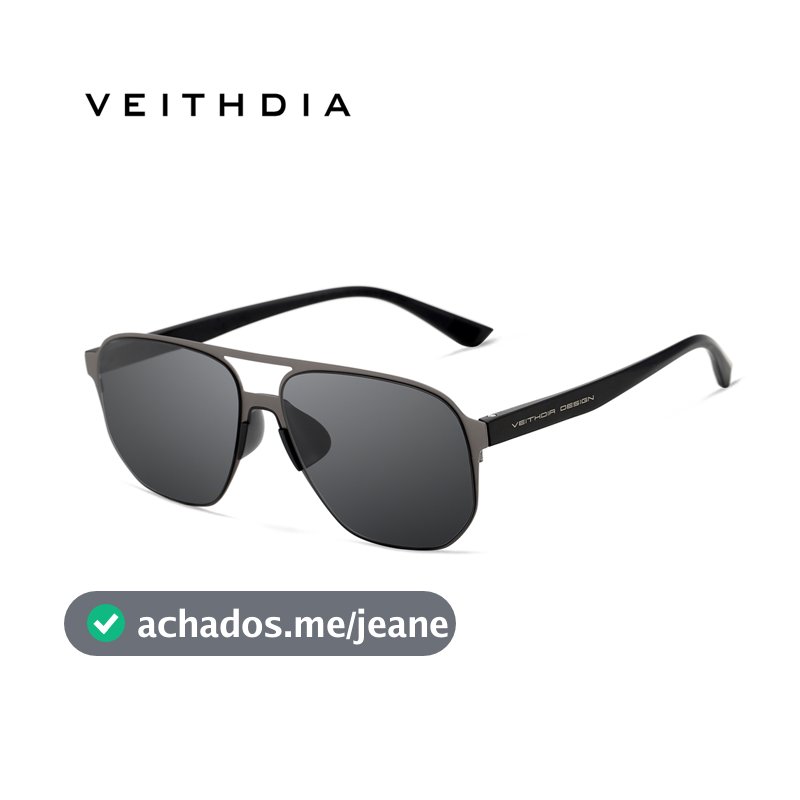 VEITHDIA Óculos De Sol Clássicos Para Aviador Masculino E Feminino TR + Metal Armação De nylon Polarizado anti UV 8221