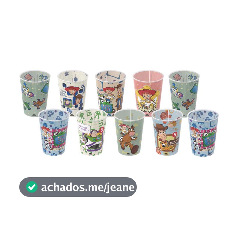 Kit 10 Copos Toy Story Woody Jessie Buzz Lembrancinha Aniversário Festa Presente Dia das Crianças Infantil Plasútil