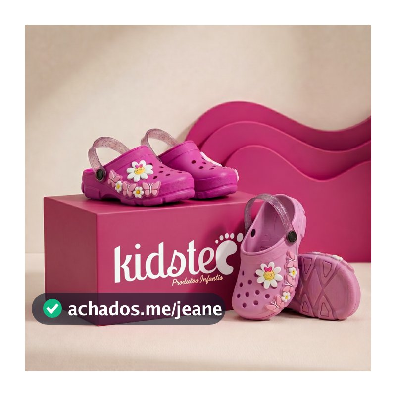 Sandália Menina Infantil Babuche Flores