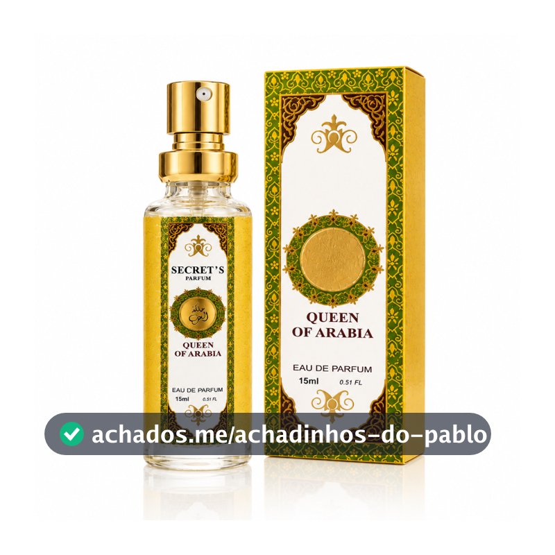 Perfume Queen Of Arabia 15ml Secret´s Parfum - Longa Fixação, De Bolsa, Luxo, Feminino Envolvente