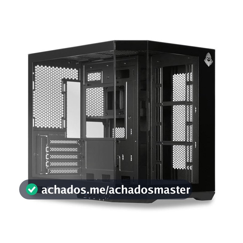 Gabinete Gamer Aquário Mancer CV700L, Mid Tower, Lateral De Vidro, Preto, MCR-CV700L-BK