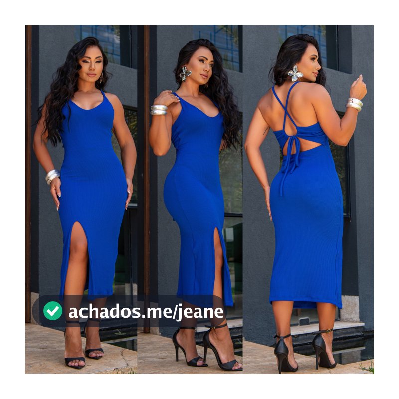 Vestido Feminino Trançado Com Bojo Costas Nuas Fenda Lateral Tecido Premium Festa Moderno Elegante