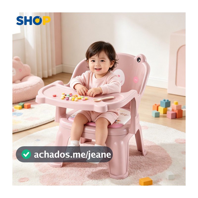Cadeira de Alimentação Infantil Portátil com Som Cadeirinha de Refeição para Bebês-P3
