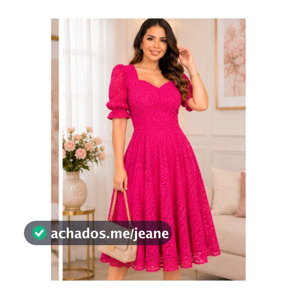 VESTIDO FEMININO MIDI SOCIAL LESSE DE MALHA MANGA PRINCESA MODA EVANGELICA ELEGANTE CASUAL LUXO PLUS