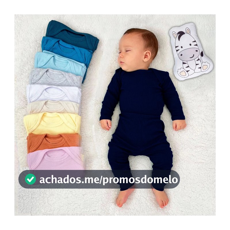 Kit 10 Peças  Conjunto Body Manga Longa Ou Manga Curta + Liso Infantil Bebê Menino e Menina